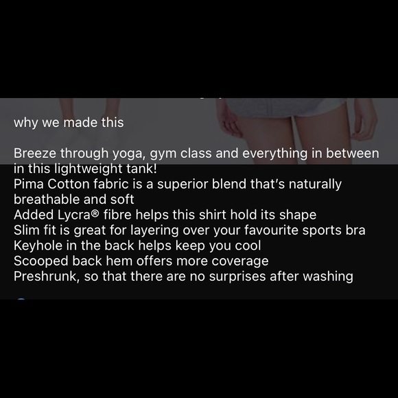 Ivivva Lululemon Happy Livin Tank size 14 white striped sleeveless tanks - Picture 4 of 9